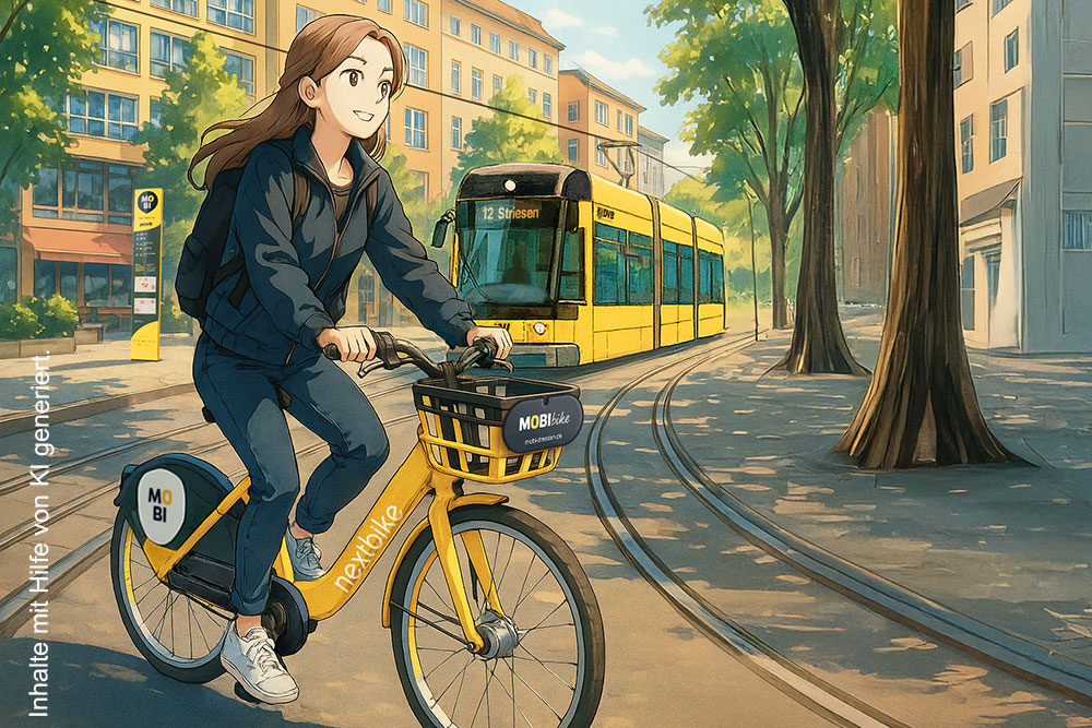 Mädchen auf dem MOBIbike